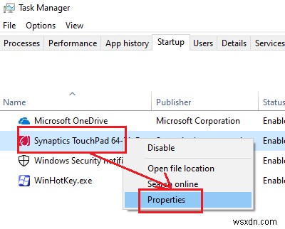 Khắc phục lỗi Unable to connect to Synaptics Pointing Device Driver