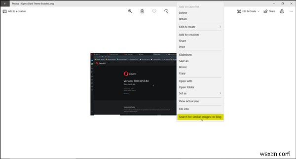 Cách sử dụng tính năng Tìm kiếm hình ảnh web (Web Image Search) của ứng dụng Photos trên Windows 10