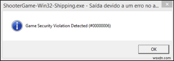 Khắc phục lỗi  Game Security Violation Detected  trên Windows 10
