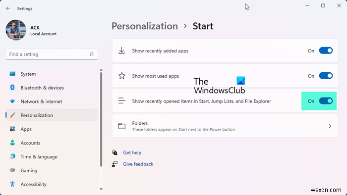 Jump List biểu tượng Explorer trên Thanh tác vụ không hoạt động Windows 11/10