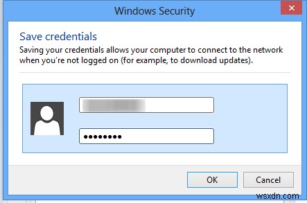 Làm cho Windows 10 nhớ xác thực PEAP Wi-Fi Network