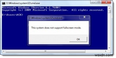 Command Prompt toàn màn hình (Full screen) trong Windows 11/10