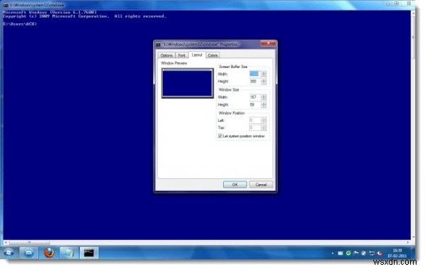 Command Prompt toàn màn hình (Full screen) trong Windows 11/10