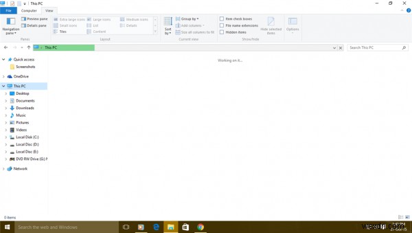 Khắc phục lỗi Windows File Explorer bị treo tại thông báo  Đang xử lý... 