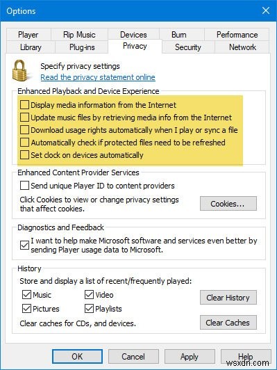 Khắc phục lỗi  Windows Media Player không thể ghi một số tệp  khi ghi file âm thanh
