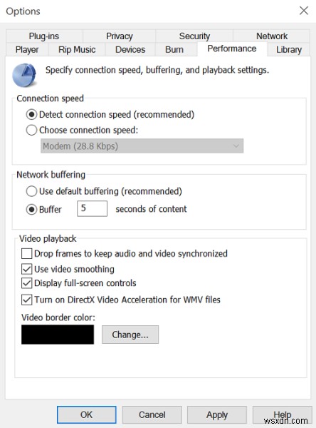Tăng tốc độ phát video trực tuyến (Streaming) trên Windows Media Player trong Windows 10