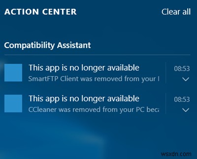 Thông báo This app is no longer available (Ứng dụng này không còn có sẵn) trong Windows 10