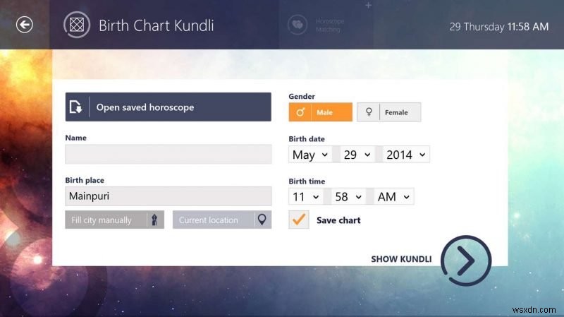 Phần mềm & công cụ online làm Kundli (Bản đồ sao) miễn phí cho Windows PC