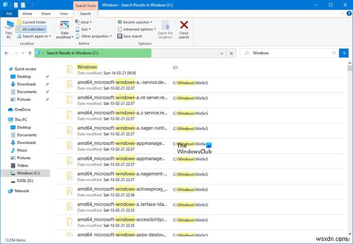 Mẹo tìm kiếm Windows Desktop, Advanced Query Syntax cho Windows 10