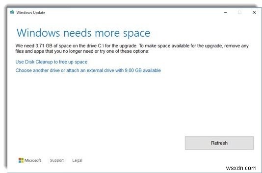 Cách nâng cấp thiết bị ít dung lượng ổ cứng lên Windows 10