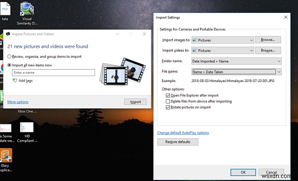 Thêm dấu thời gian Date Time vào ảnh khi nhập vào Windows 10