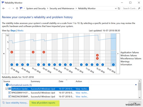 Cách xóa Problem Reports (Báo cáo sự cố) trong Windows 10