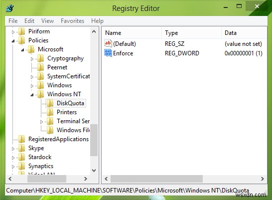 Thi hành giới hạn Disk Quota & Ngăn người dùng thay đổi cài đặt trong Windows 10