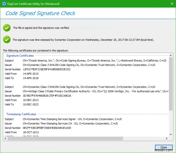 Cách kiểm tra Chữ ký số (Digital Signature) cho chương trình trong Windows 10