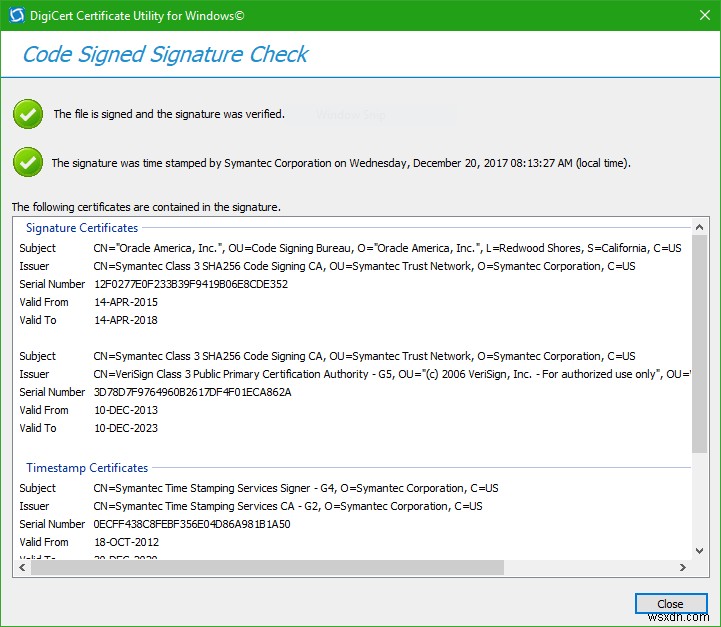 Cách kiểm tra Chữ ký số (Digital Signature) cho chương trình trong Windows 10