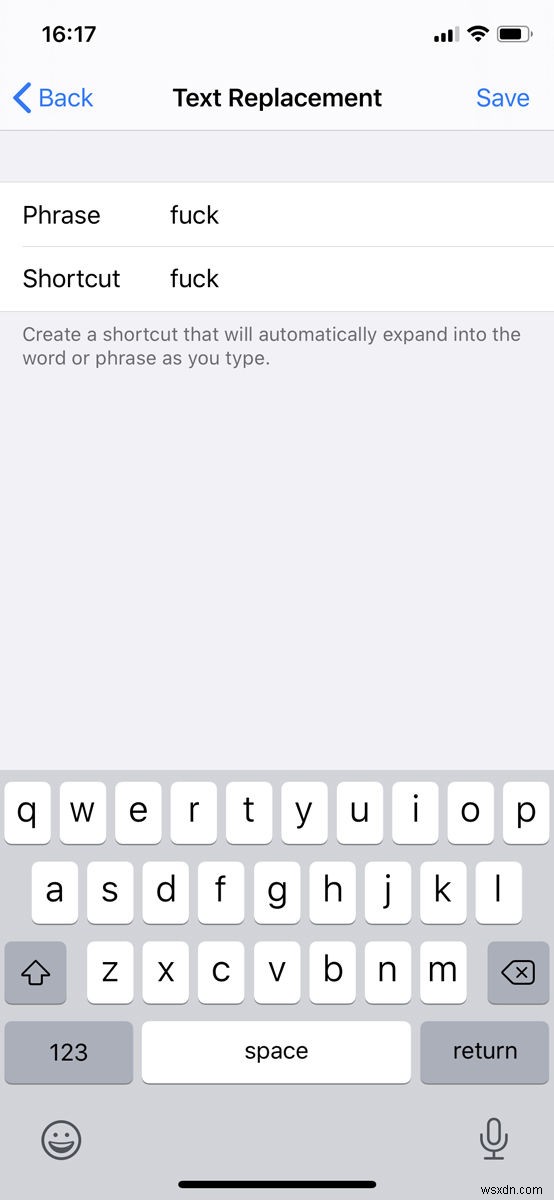 Cách ngăn iPhone tự động sửa từ fuck thành duck