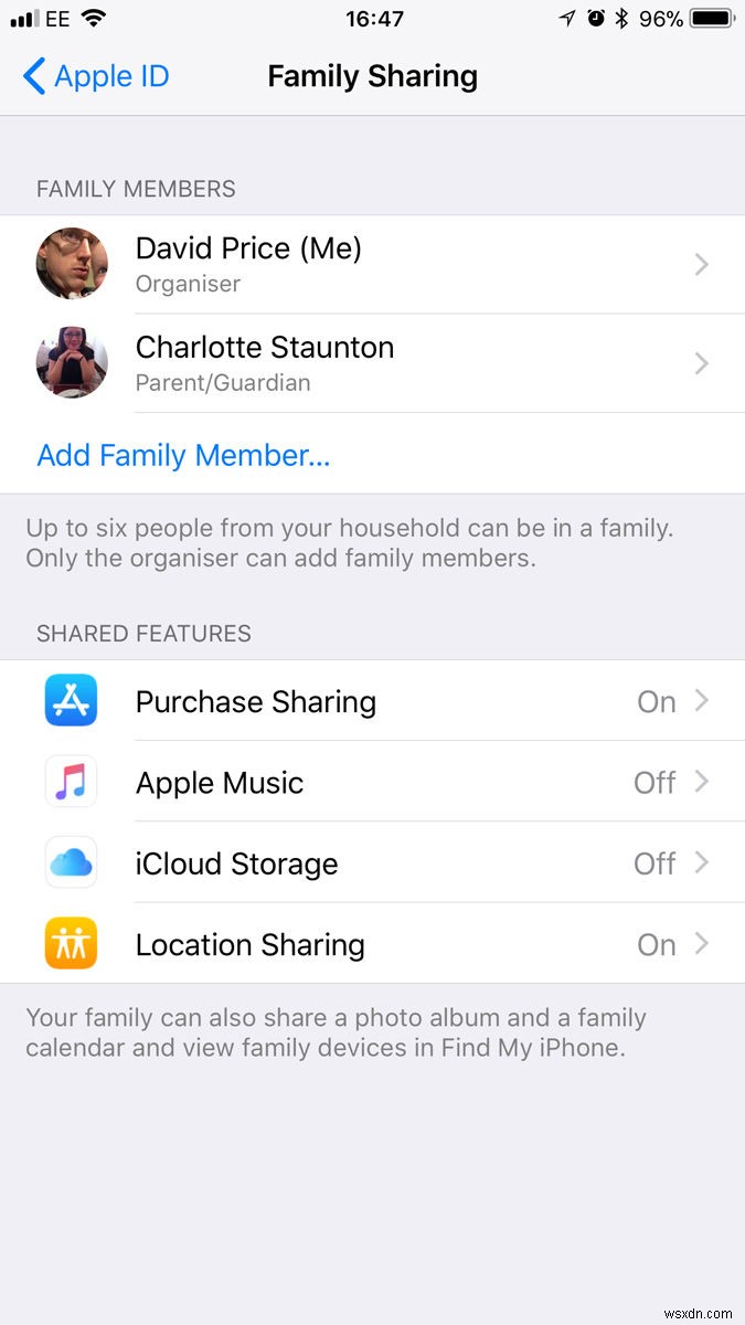 Cách chia sẻ bộ nhớ iCloud với gia đình