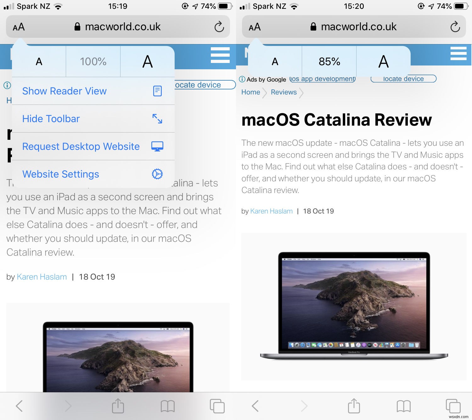 Cách thay đổi cỡ chữ trong Safari trên iPhone