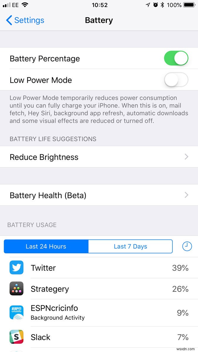 Cách hiển thị phần trăm pin trên iPhone XS (và X/XR/XS Max)