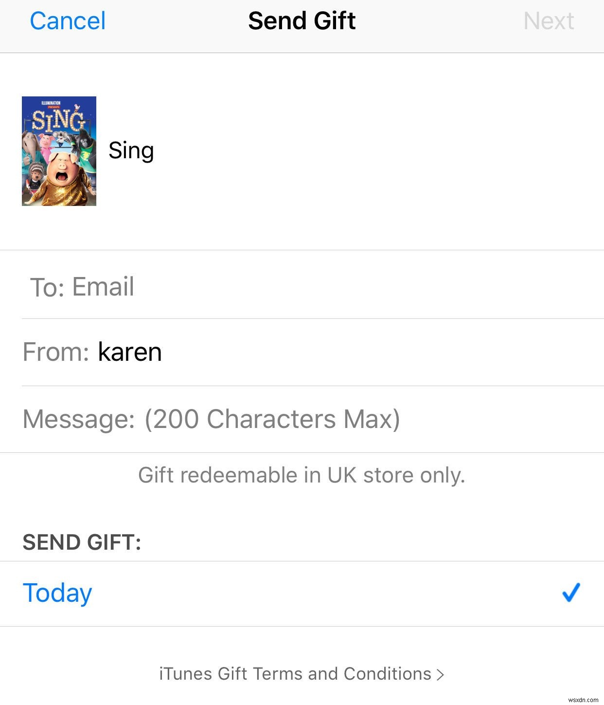 Cách tặng nhạc, phim, chương trình TV và sách trên iTunes