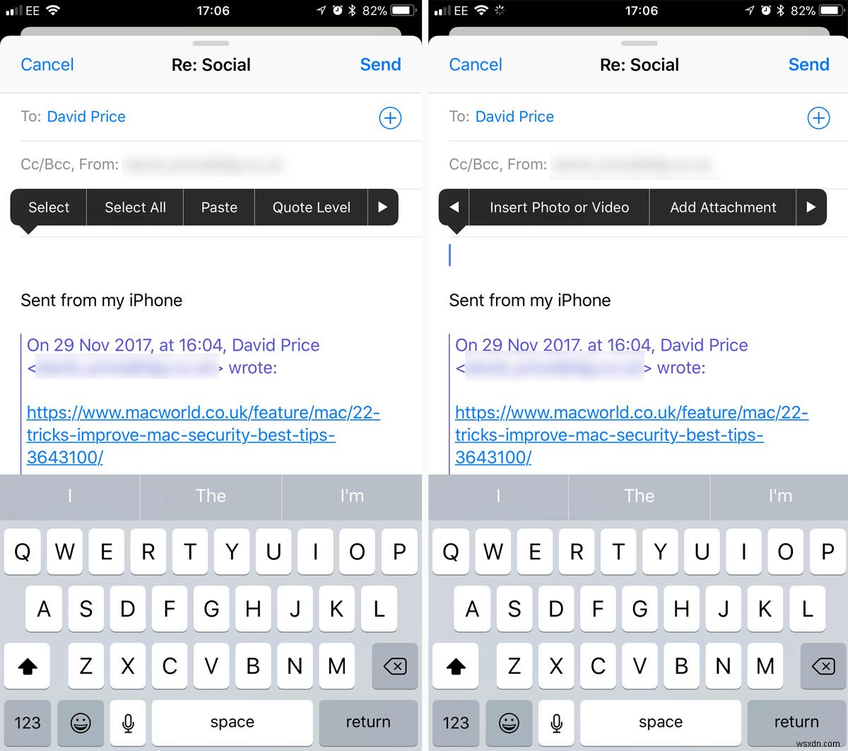 Cách gửi tệp đính kèm email trên iPhone