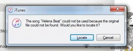 Cách Khắc Phục Lỗi iTunes  Không Tìm Thấy Tệp Gốc ?