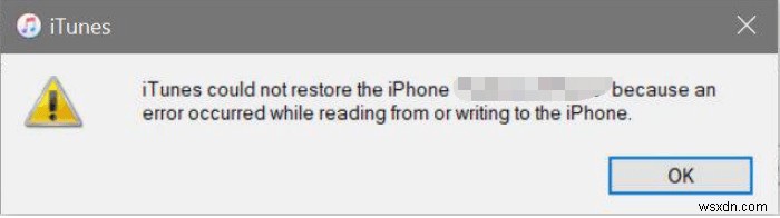 [Đã khắc phục] Lỗi iPhone backup đọc/ghi dữ liệu trên iTunes