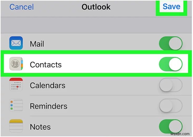 Cách đồng bộ danh bạ Outlook với iPhone