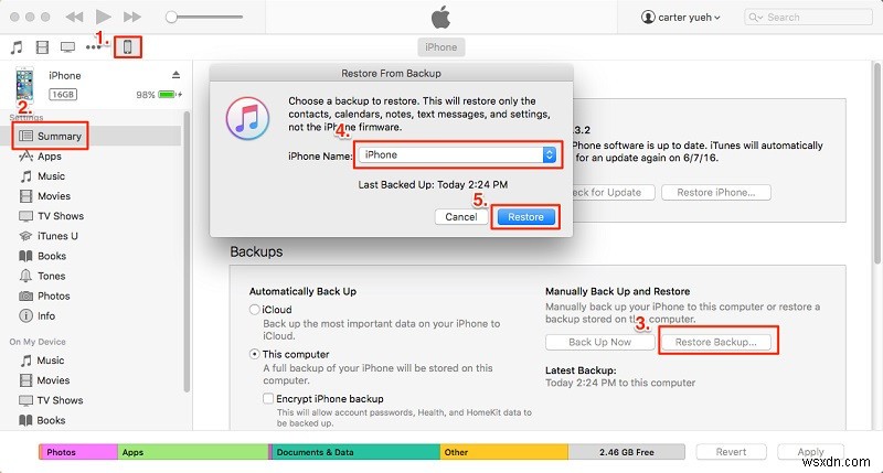 Cách chuyển danh bạ từ iPhone sang iPhone không dùng iCloud