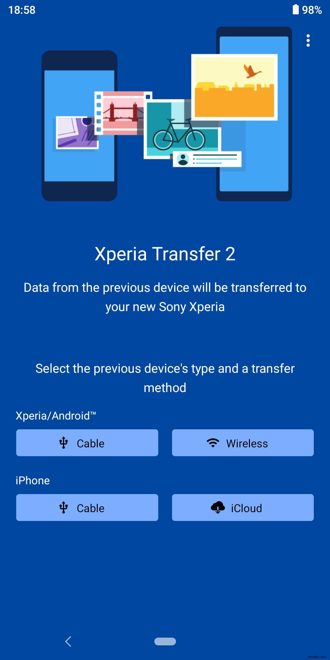 Cách chuyển dữ liệu sang Sony Xperia