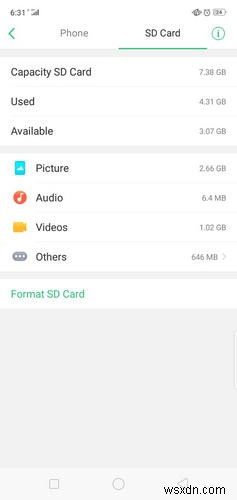Cách chuyển ứng dụng sang thẻ SD trên Oppo A3s
