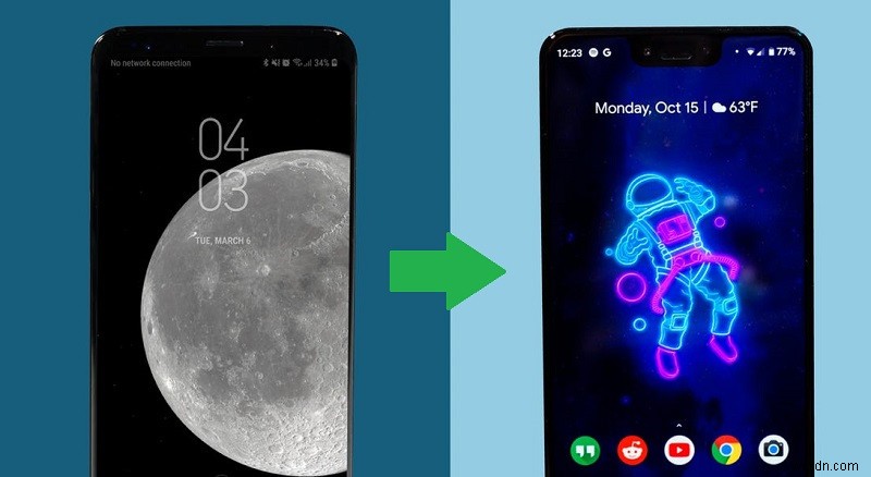 Cách chuyển dữ liệu từ Pixel sang Samsung?