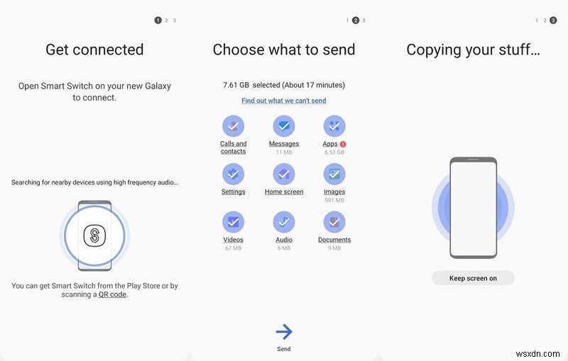 Cách chuyển dữ liệu từ Pixel sang Samsung?