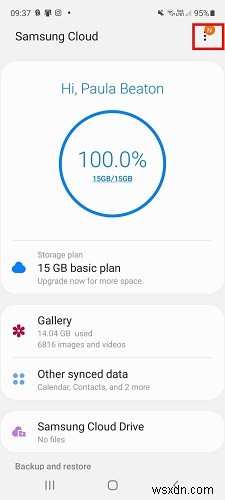 Chuyển dữ liệu từ Samsung Cloud sang OneDrive