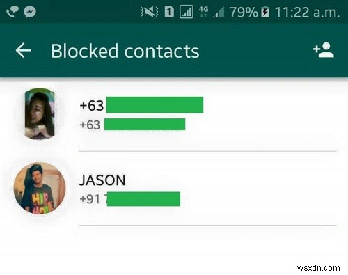 Cách xóa liên hệ bị chặn trên WhatsApp