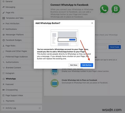 Cách thêm số WhatsApp Business vào trang Facebook