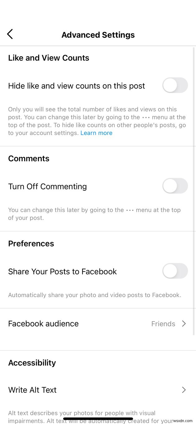Cách tắt bình luận trên Instagram