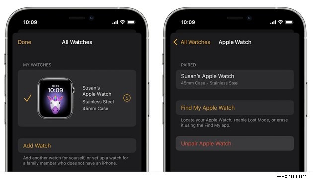 Cách hủy ghép và xóa dữ liệu Apple Watch
