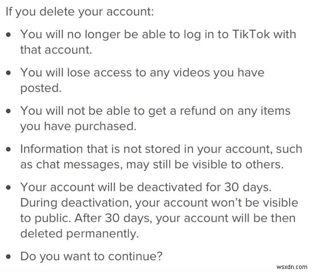 Cách xóa tài khoản TikTok