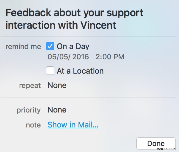 Cách tạo nhắc nhở cho email trên Mac