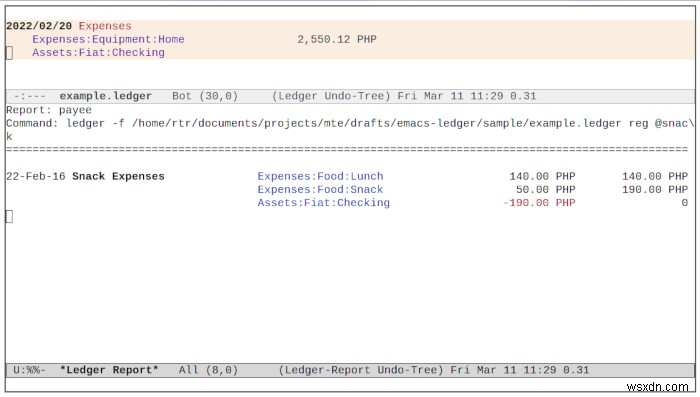 Quản lý tài chính với Ledger Mode trong Emacs