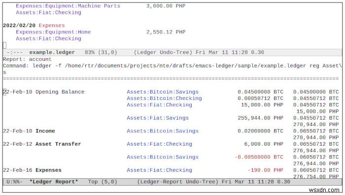 Quản lý tài chính với Ledger Mode trong Emacs