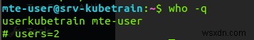 Cách liệt kê tất cả người dùng đang đăng nhập trên Linux