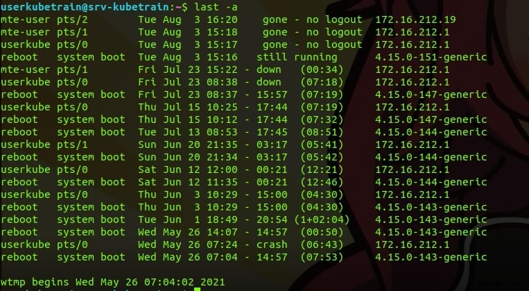 Cách liệt kê tất cả người dùng đang đăng nhập trên Linux