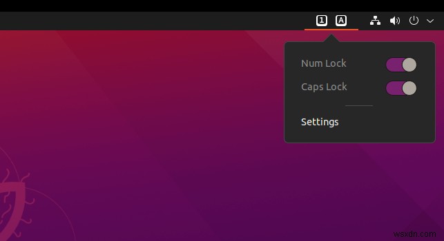 Cách bật chỉ báo phím Caps Lock trong Ubuntu