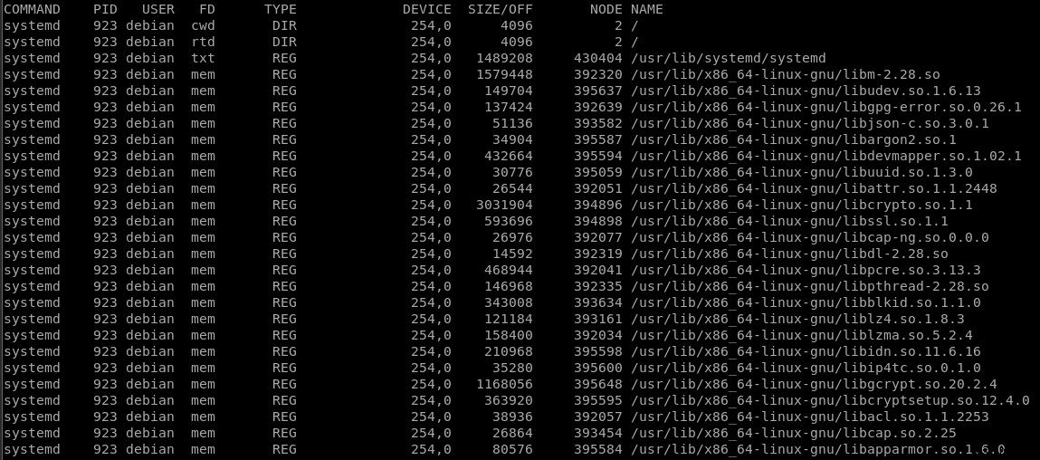 Cách dùng lệnh lsof trong Linux để liệt kê file đang mở