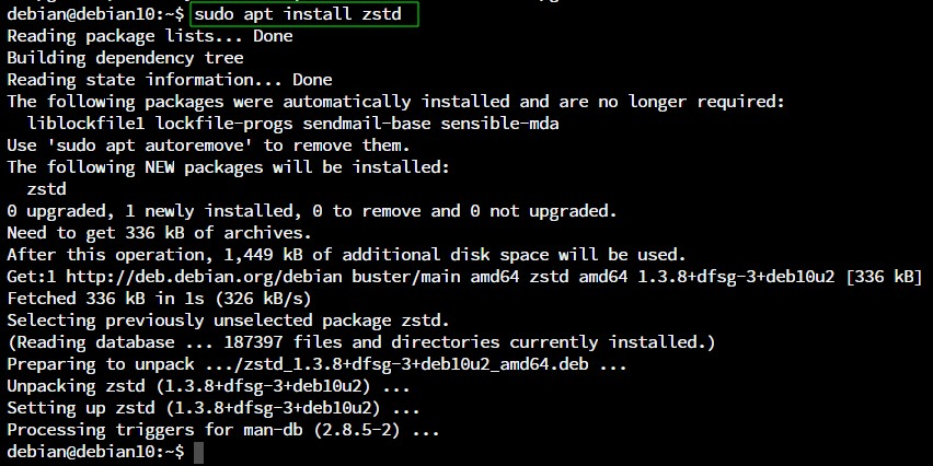 Cách nén file với tiện ích zstd trong Linux