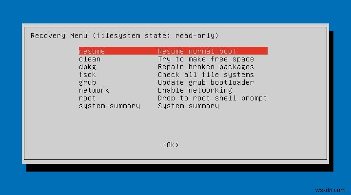 Cách boot vào Recovery Mode (Safe Mode) trong Ubuntu