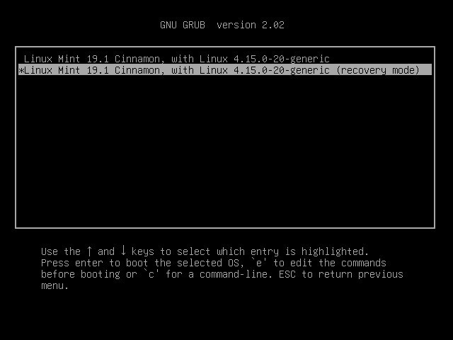 Cách boot vào Recovery Mode (Safe Mode) trong Ubuntu