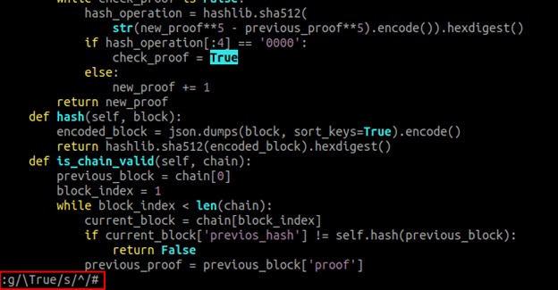 Cách comment nhiều dòng trong Vim Editor